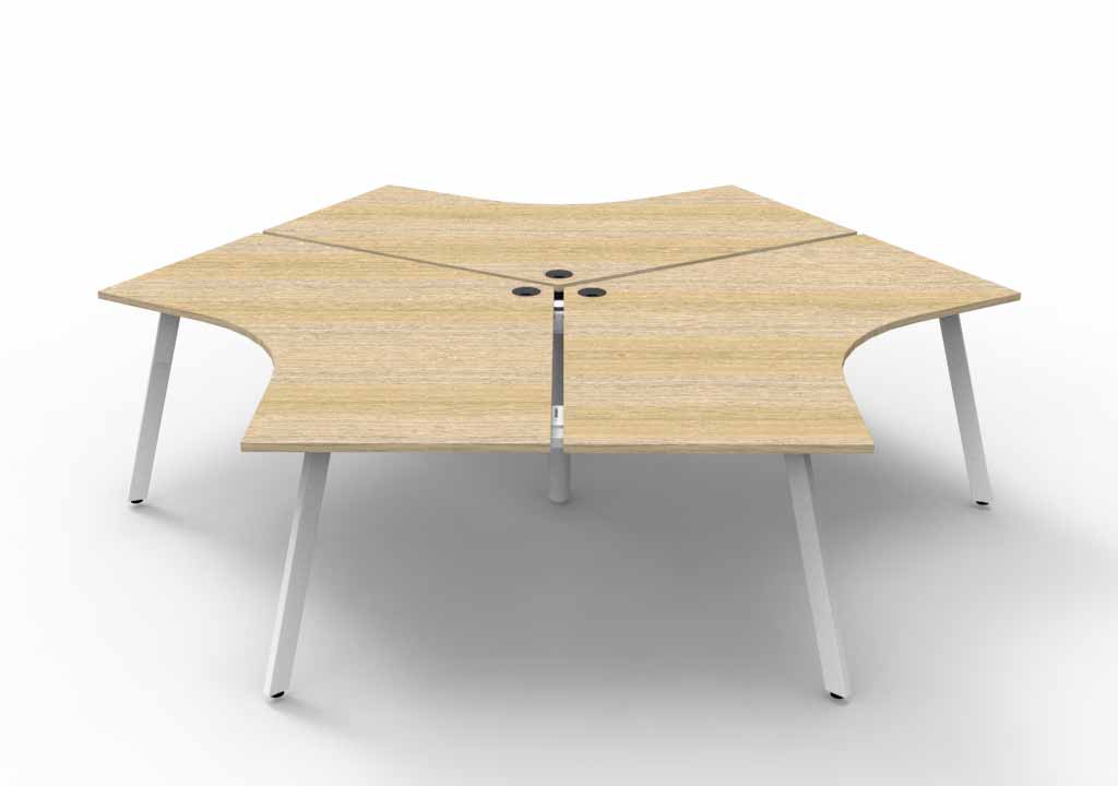 Eternity 3 Person 120 Degree Workstation